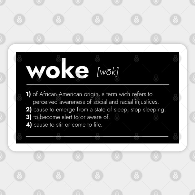 Woke definition meaning dictionary style Magnet by denkanysti